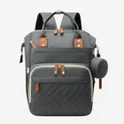 Mochila impermeable con porta chupete - Gris Oscuro