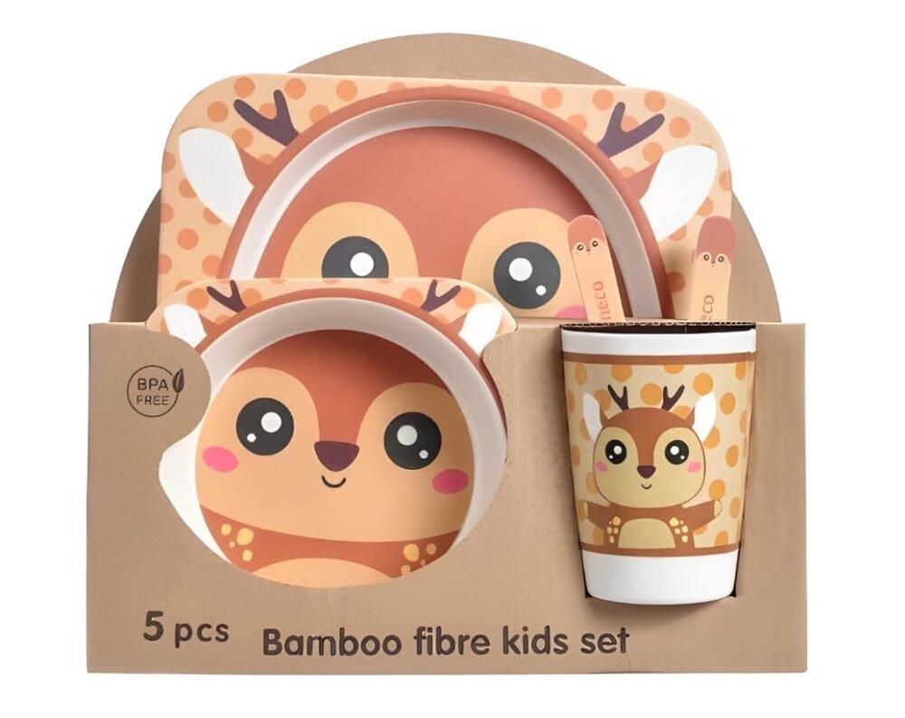 Set de alimentación BAMBU diseño animales - Imagen 2