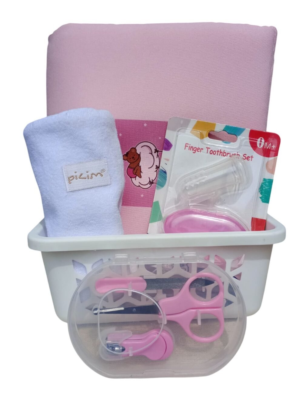 Canasta Cuidados e Higiene "Cam" Rosa