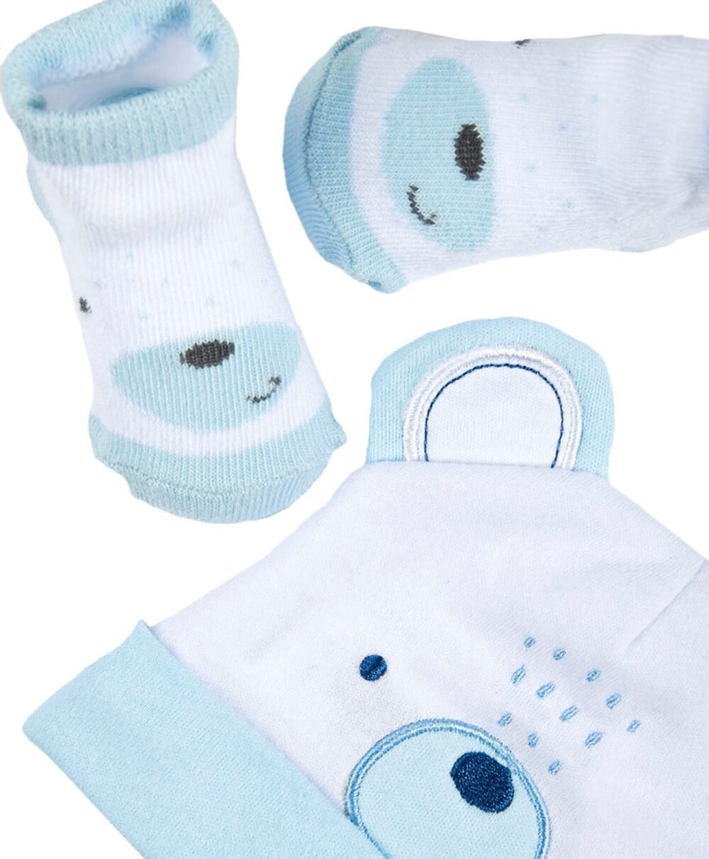 Set de gorro y medias animalitos - Imagen 4