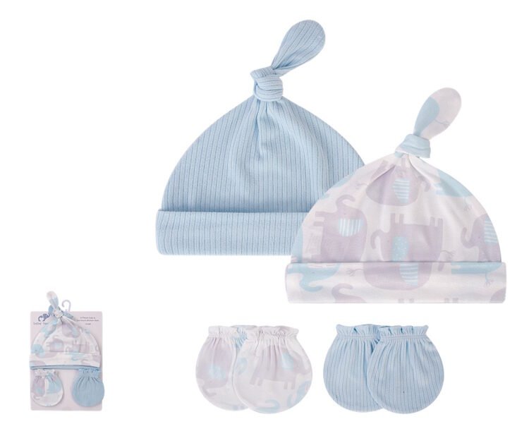 Set de gorros y mitones x2