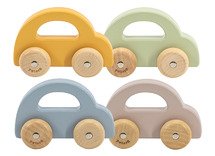 Auto de madera color pastel
