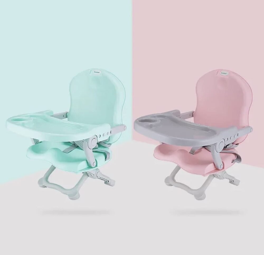 Silla de comer portátil plegable (Rosada) - Imagen 3