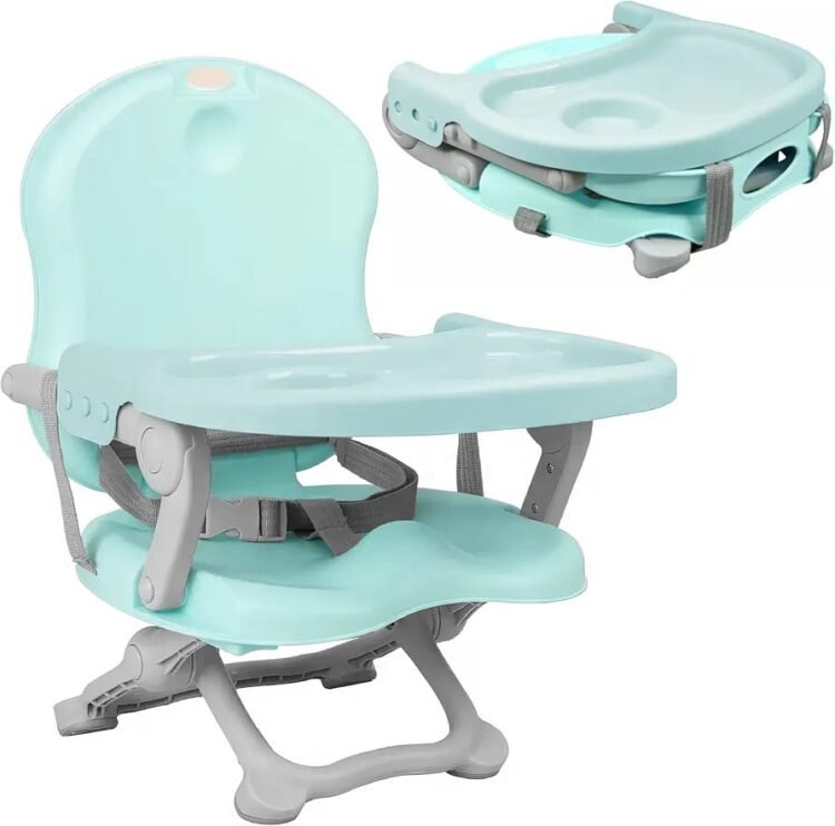 Silla de comer portátil plegable (Verde agua)