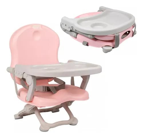 Silla de comer portátil plegable (Rosada)