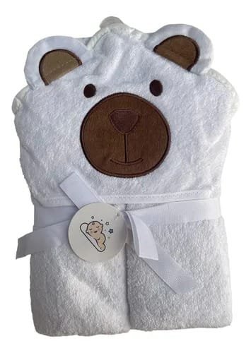 Toalla con capucha carita de animales 100% algodón