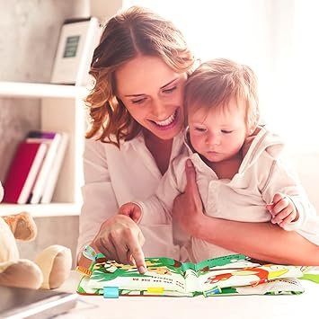 Libro Textil para bebé con texturas y colores fuertes Mono - Imagen 4