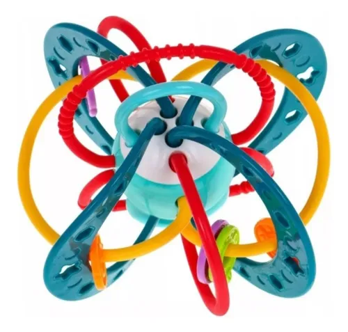 Sonajero y mordillo didáctico silicona estilo Montessori