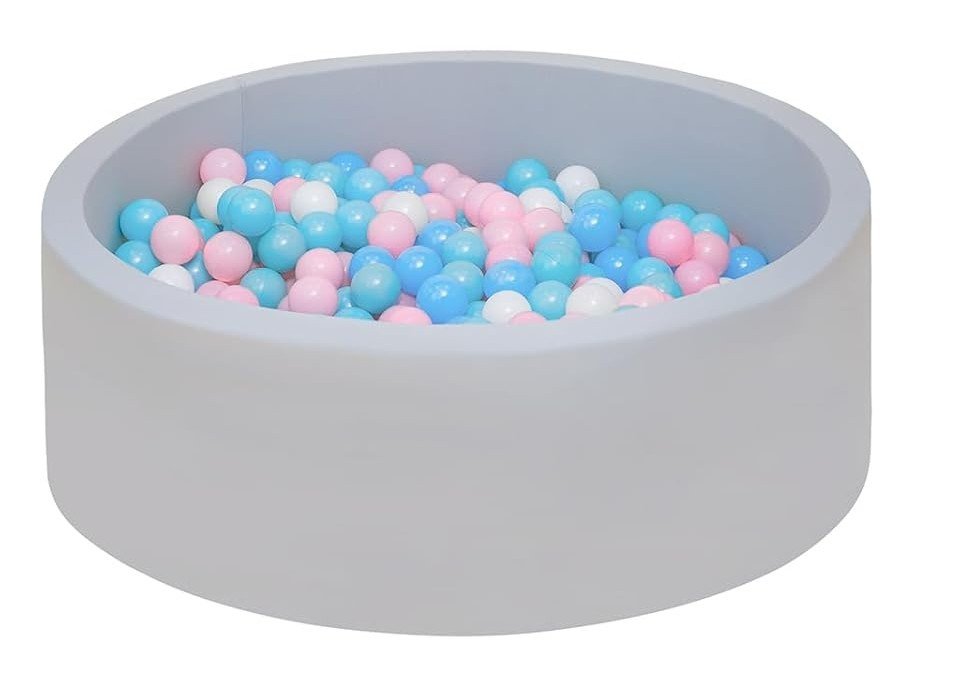 Gimnasio Pelotero redondo acolchonado con 200 pelotas