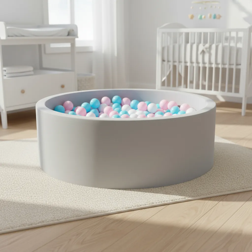 Gimnasio Pelotero redondo acolchonado con 200 pelotas - Imagen 4