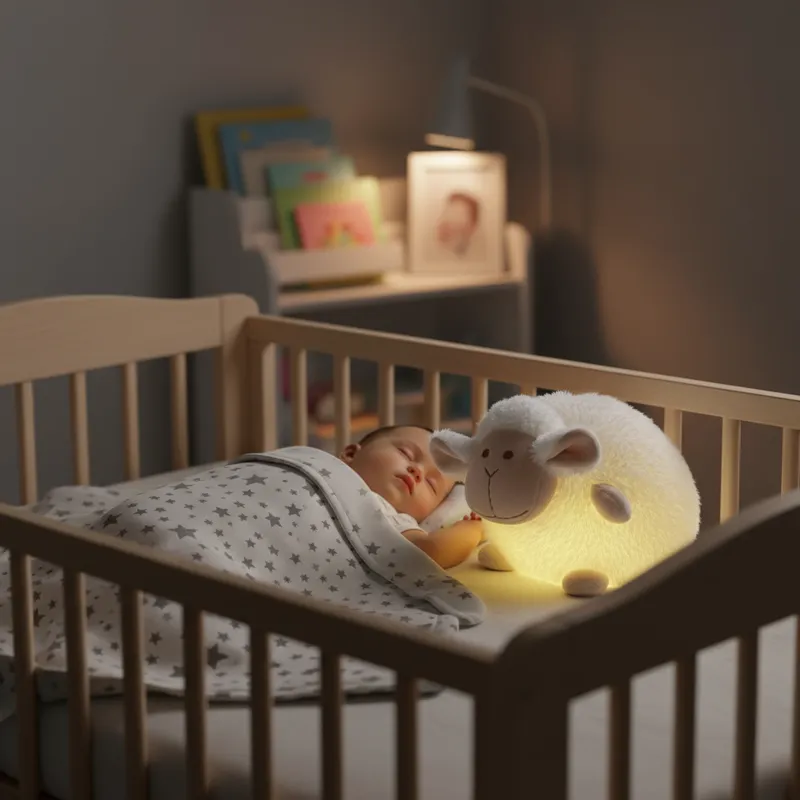 Veladora peluche con luz y sonido para bebé Oveja - Imagen 4