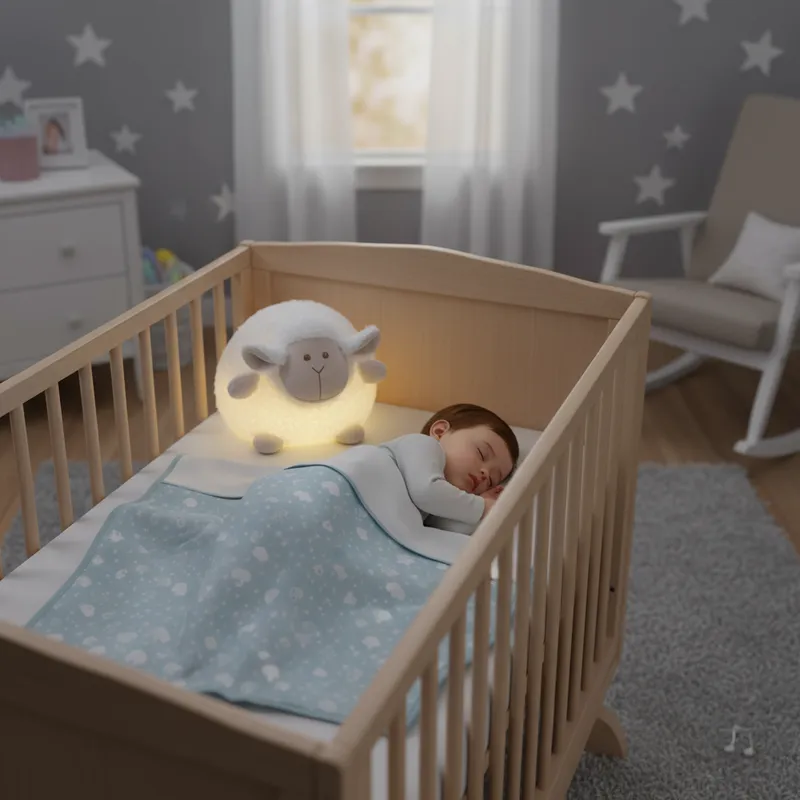 Veladora peluche con luz y sonido para bebé Oveja - Imagen 8