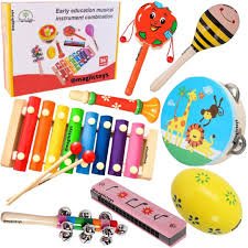 Juego De Instrumentos Musicales Madera Para Niños Percusión