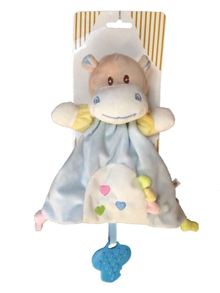 Manta de apego Hipopótamo celeste