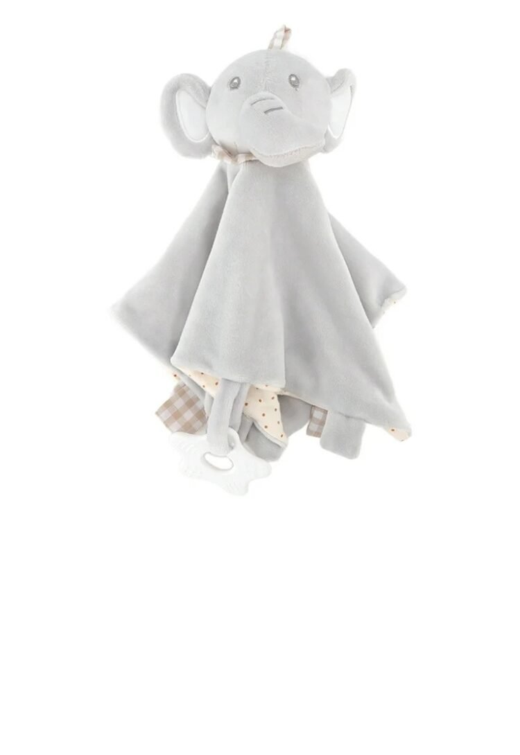 Manta de apego super suave elefante con mordillo