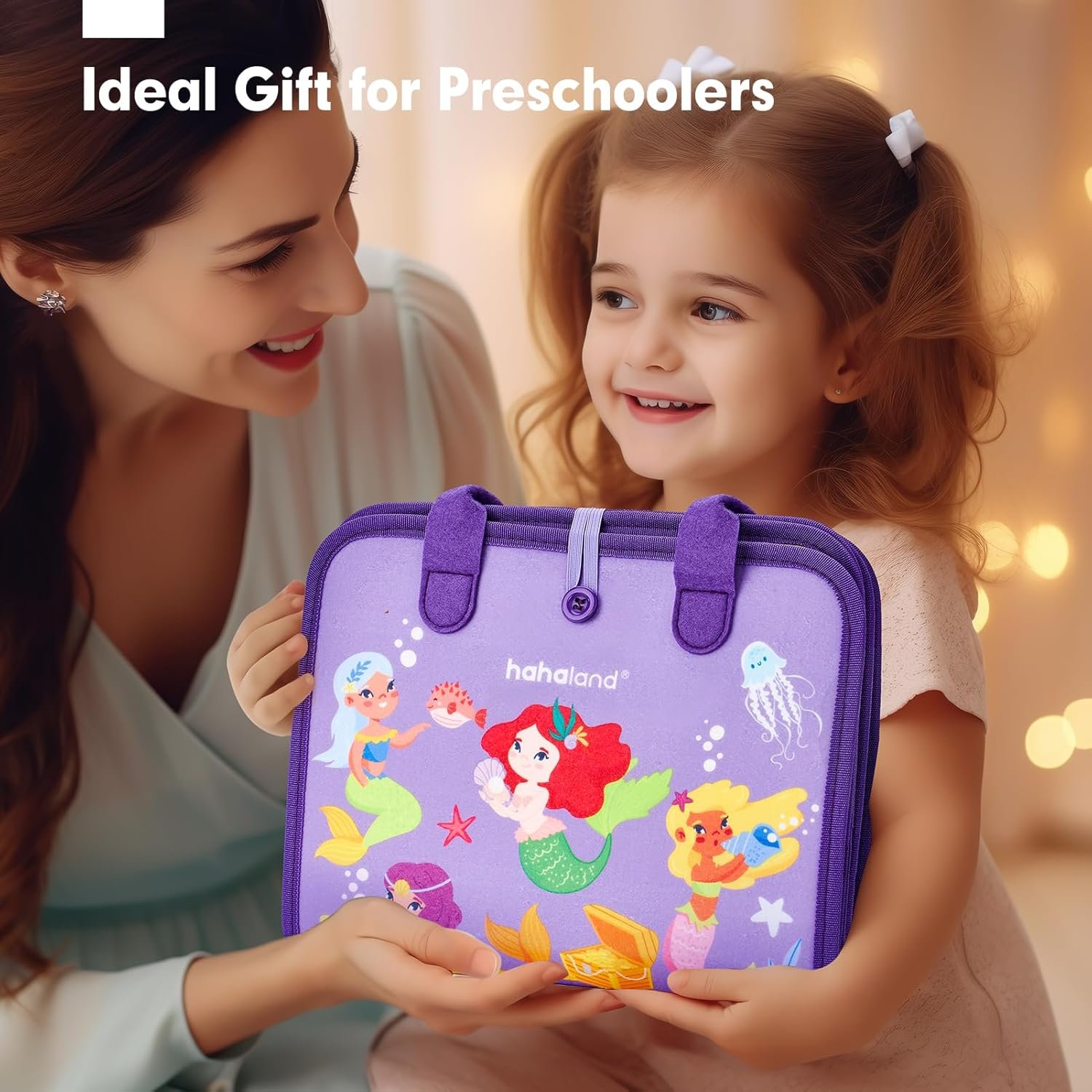 Valija Libro tela Montessori con actividades Sirena - Imagen 6