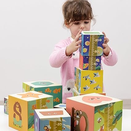 Cubos apilables educativos con medida - Imagen 2