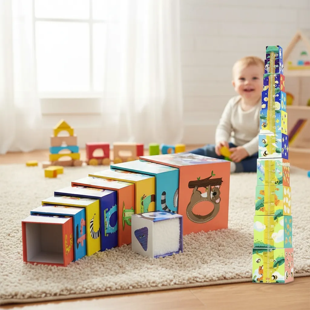 Cubos apilables educativos con medida - Imagen 4