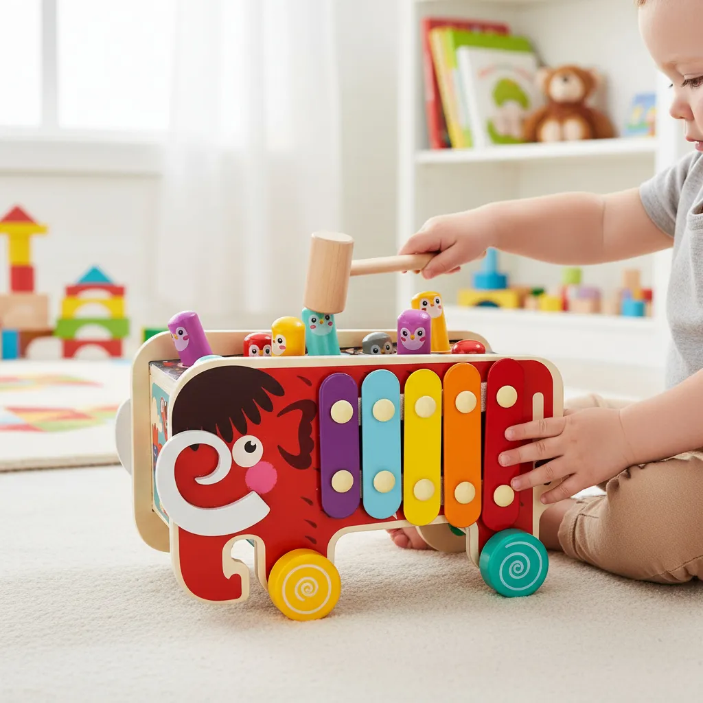 Mamut Juguete Didáctico De Madera Para Martillar Y Golpear - Imagen 3
