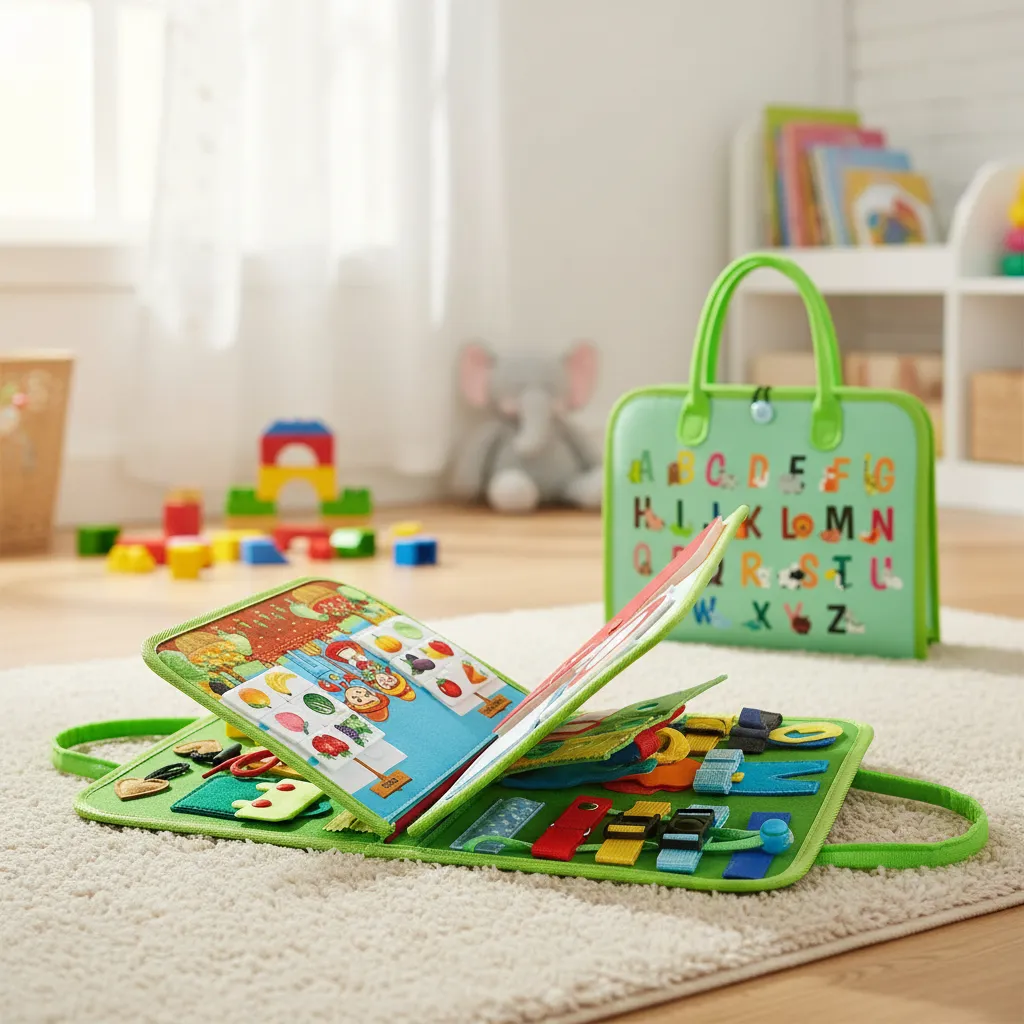 Valija Libro tela Montessori con actividades Animales - Imagen 7