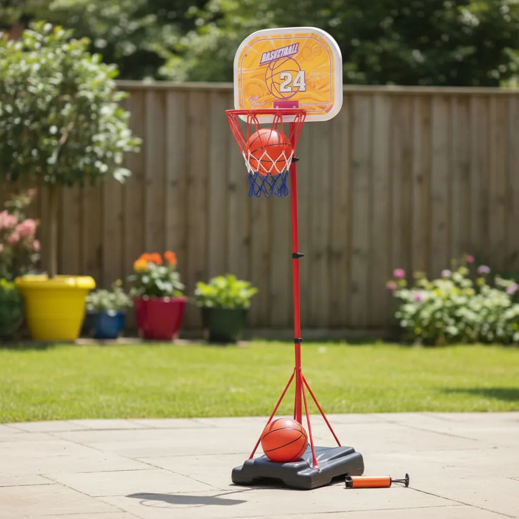 Juego tablero baquetbol con pelota, inflador y base - Altura hasta 1.70 m. - Imagen 2