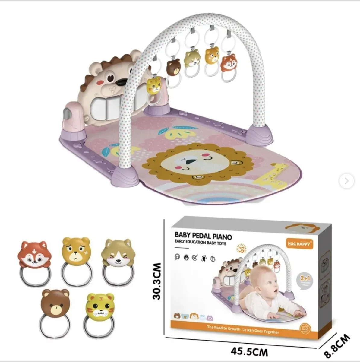 Gimnasio Bebé Piano - León Lila - Imagen 4