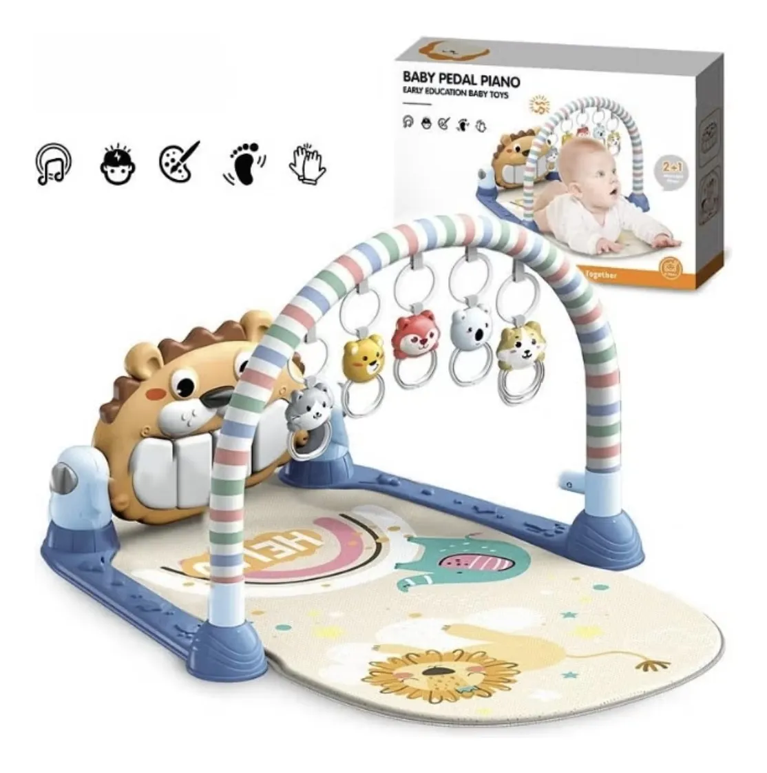 Gimnasio Bebé Piano - León celeste - Imagen 5