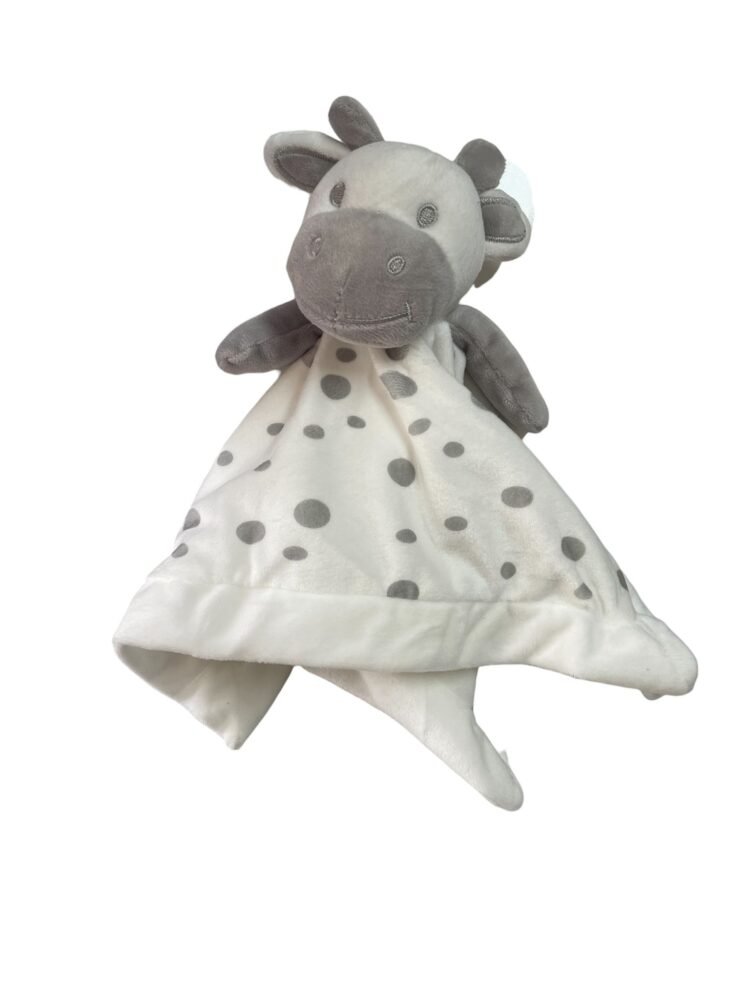 Manta de Apego diseño Vaca tonos neutros (Gris)