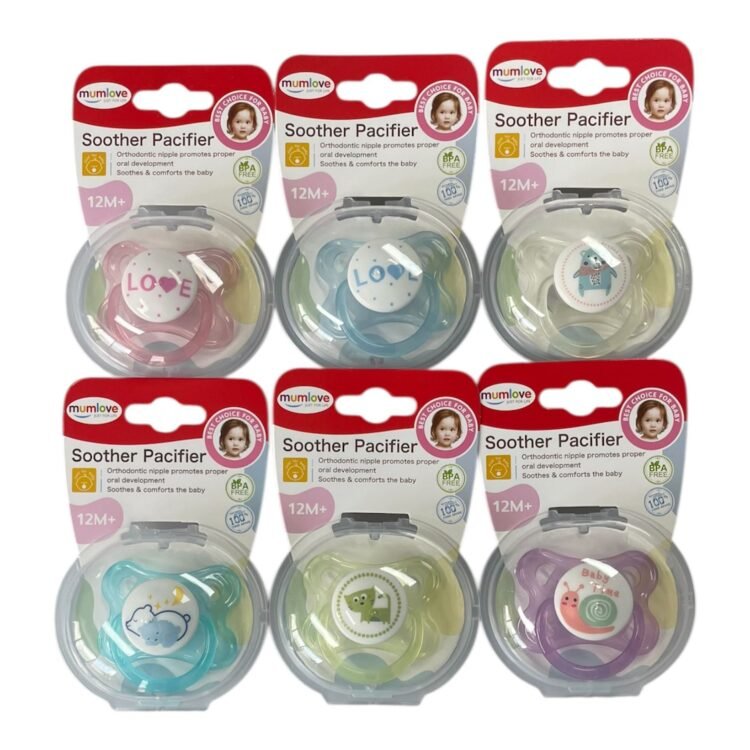 Chupete tetina fisiológica con caja esterilizadora MUM LOVE 0-6 meses