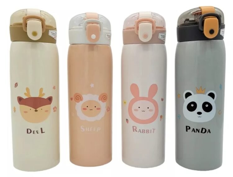 Termo de acero inoxidable con sorbito 350ml (4 diseños)