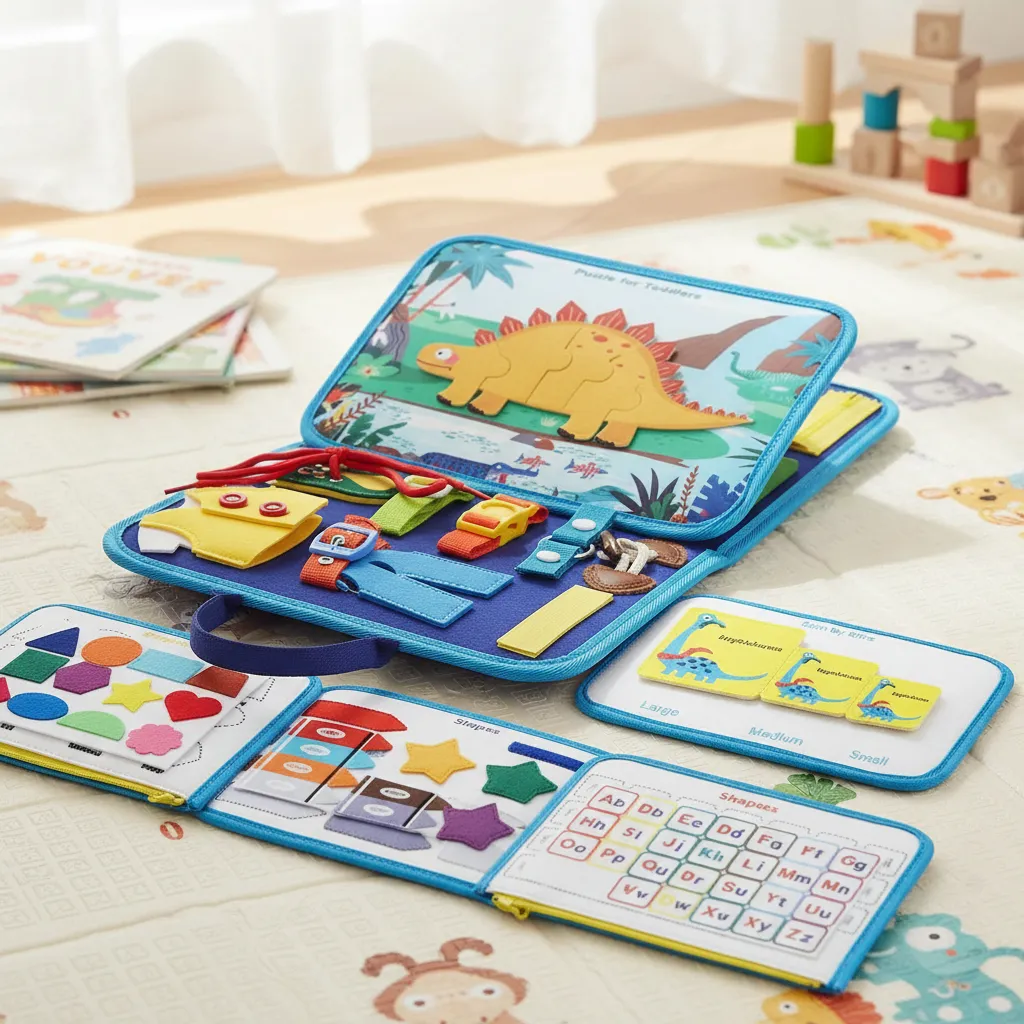 Valija Libro tela Montessori con actividades Dinos - Imagen 6