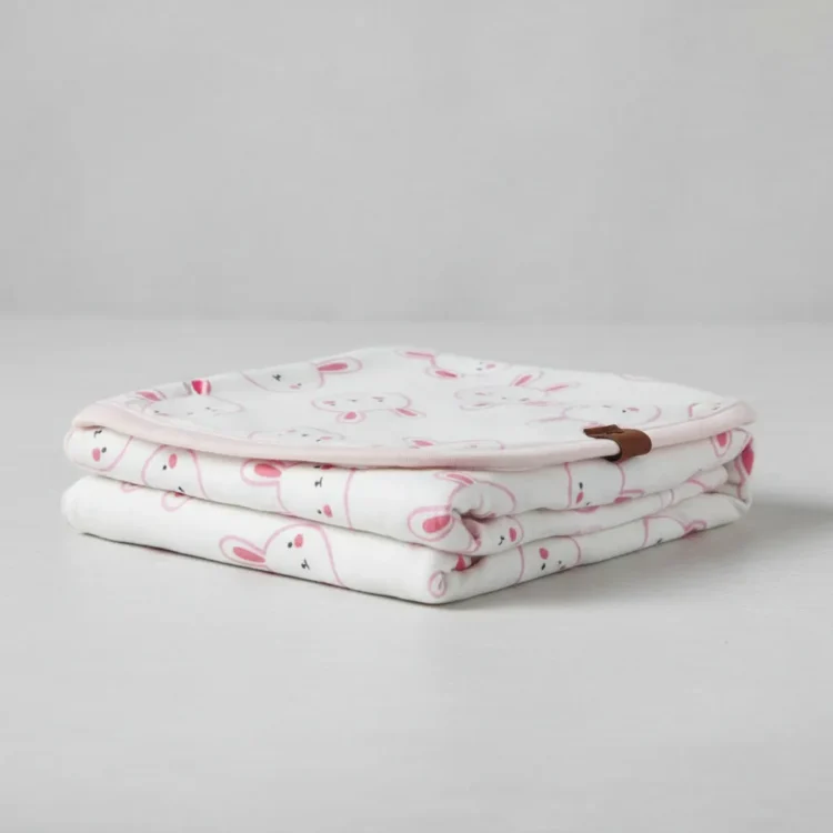 Manta recibidor jersey Pilim 100% algodón - Rosada