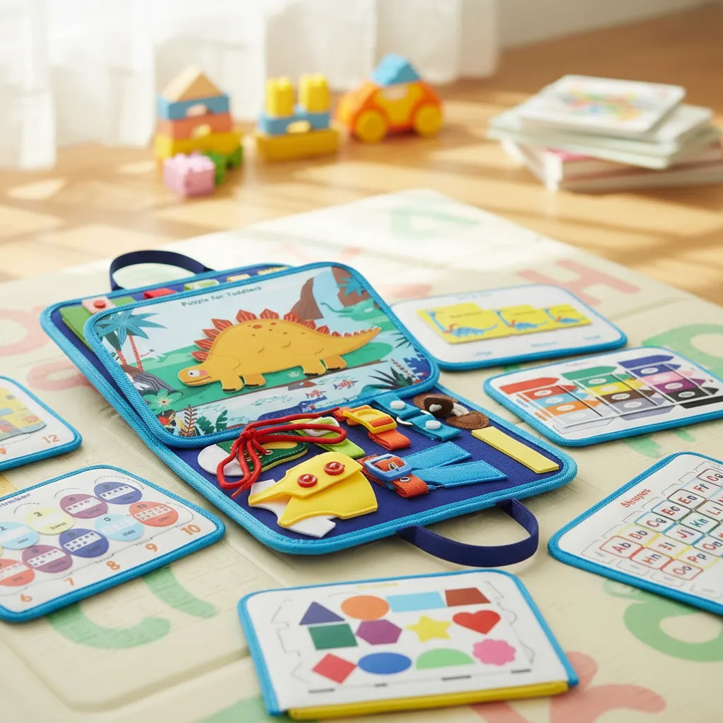 Valija Libro tela Montessori con actividades Dinos - Imagen 5