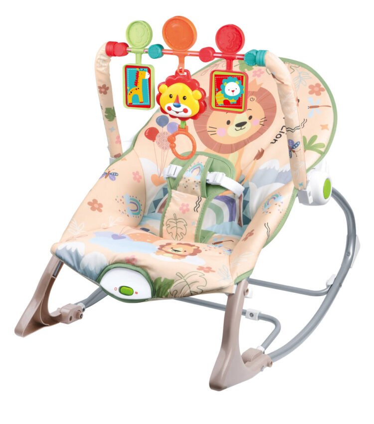 Silla Mecedora Con Vibración 3 Etapas De 0 A 18kg león diseño nórdico