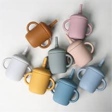 Vaso con sorbito y asas de silicona 175ml