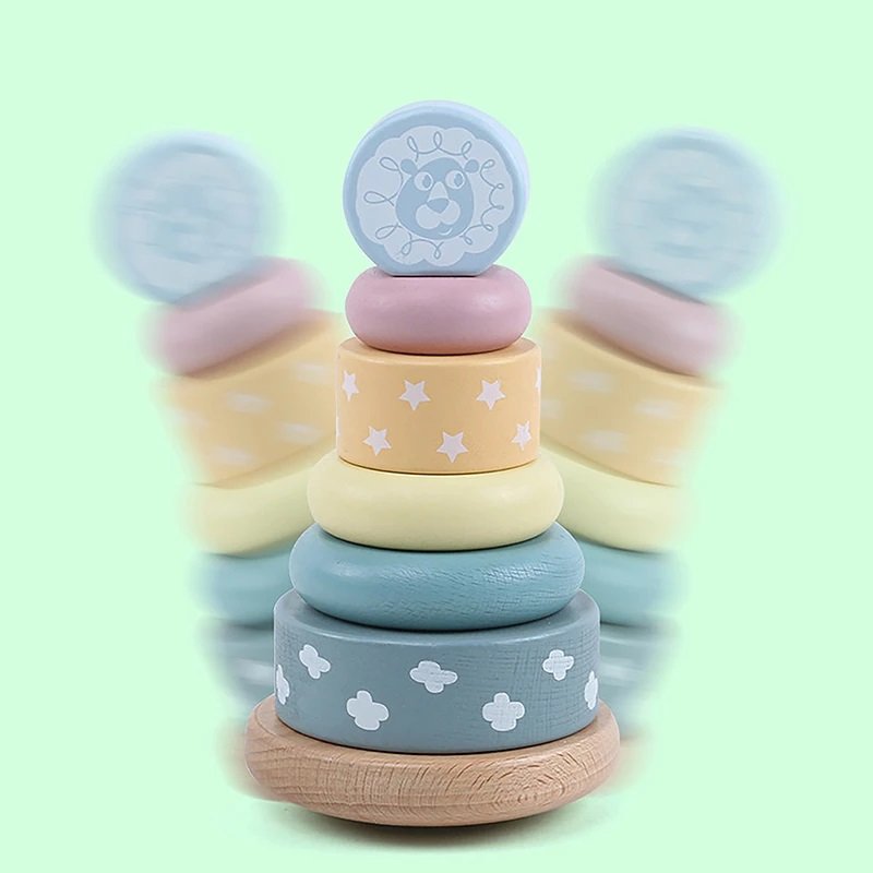 Apilable de madera colores pasteles - Imagen 3