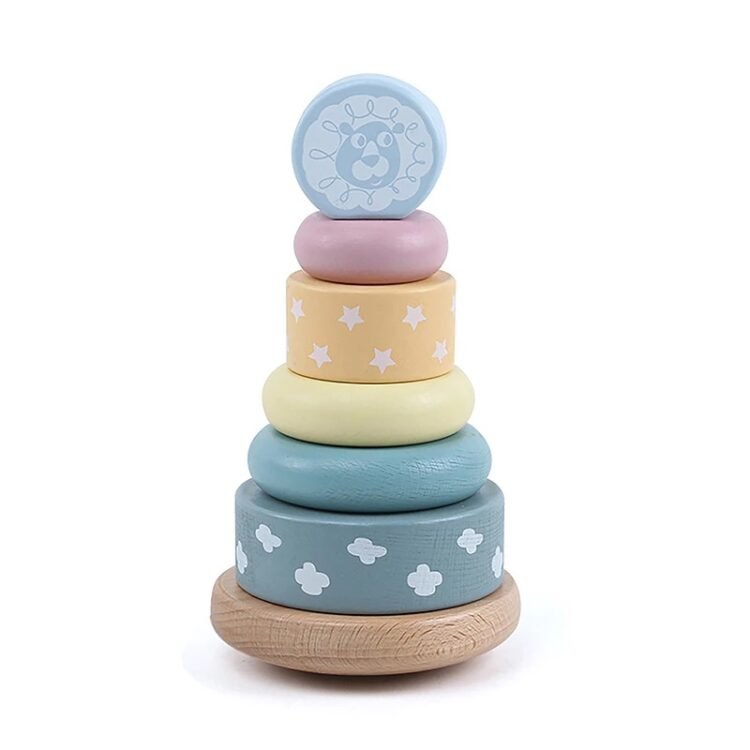 Apilable de madera colores pasteles