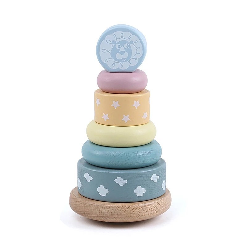 Apilable de madera colores pasteles