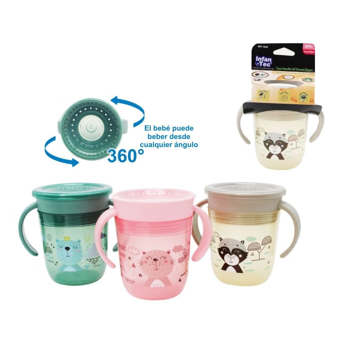Vaso 360° con asas 210ml