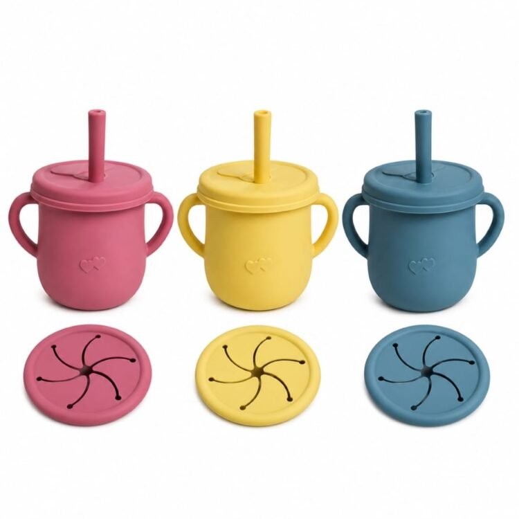 Vaso de silicona doble función - sorbito y porta cereales