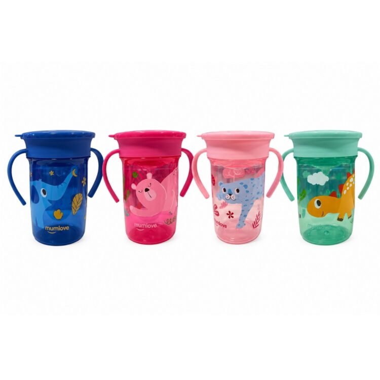 Vaso 360° con asas Mumlove 240ml varios colores